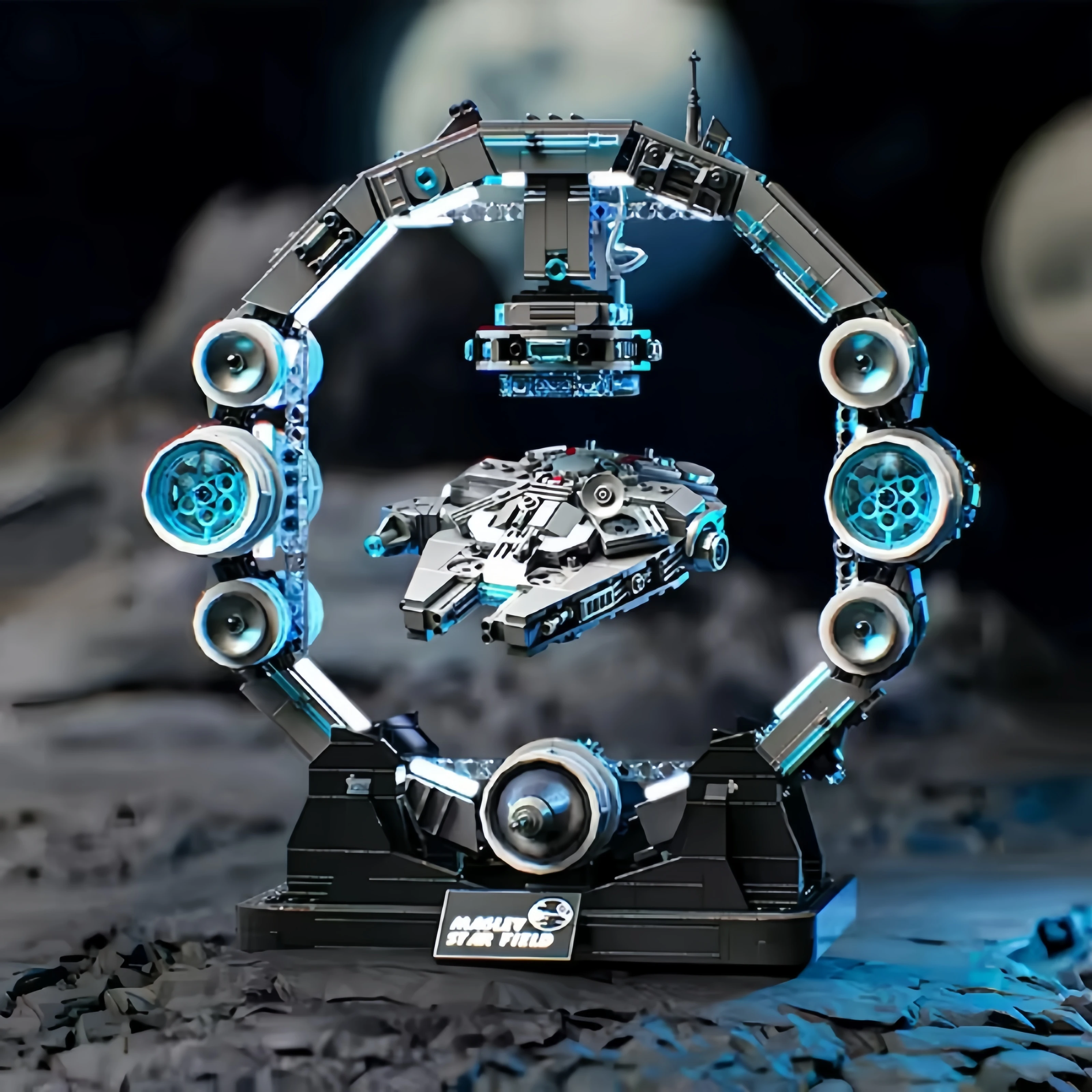 

New Star Plan Building Block Model Falcon Spaceship DIY Assembly Toy Set Cool Room Decoration Boy Christmas Gift