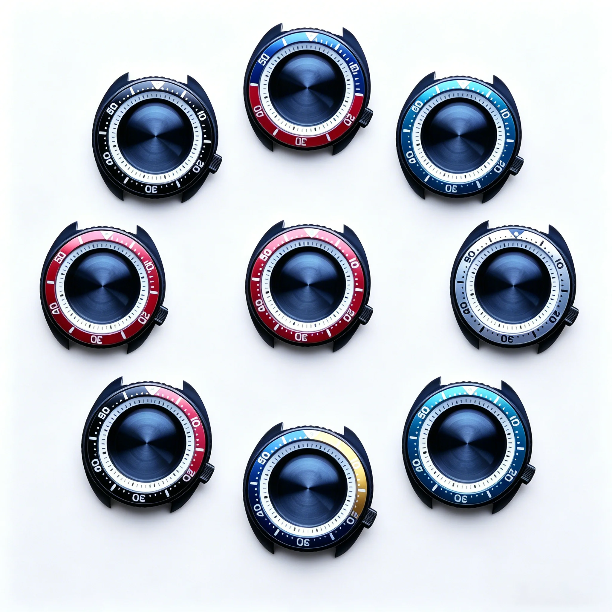 

42mm watch case NH35 Black SRPE case fits NH35/36 movement Men‘s stainless steel case sapphire glass 22mm strap