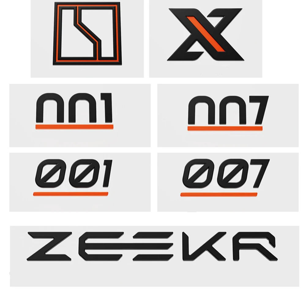 Car Metal Front Hood Rear Trunk Logo Stickers For Zeekr 001 007 FR X R Letters Words Emblems Replace Modify Decals Accessories
