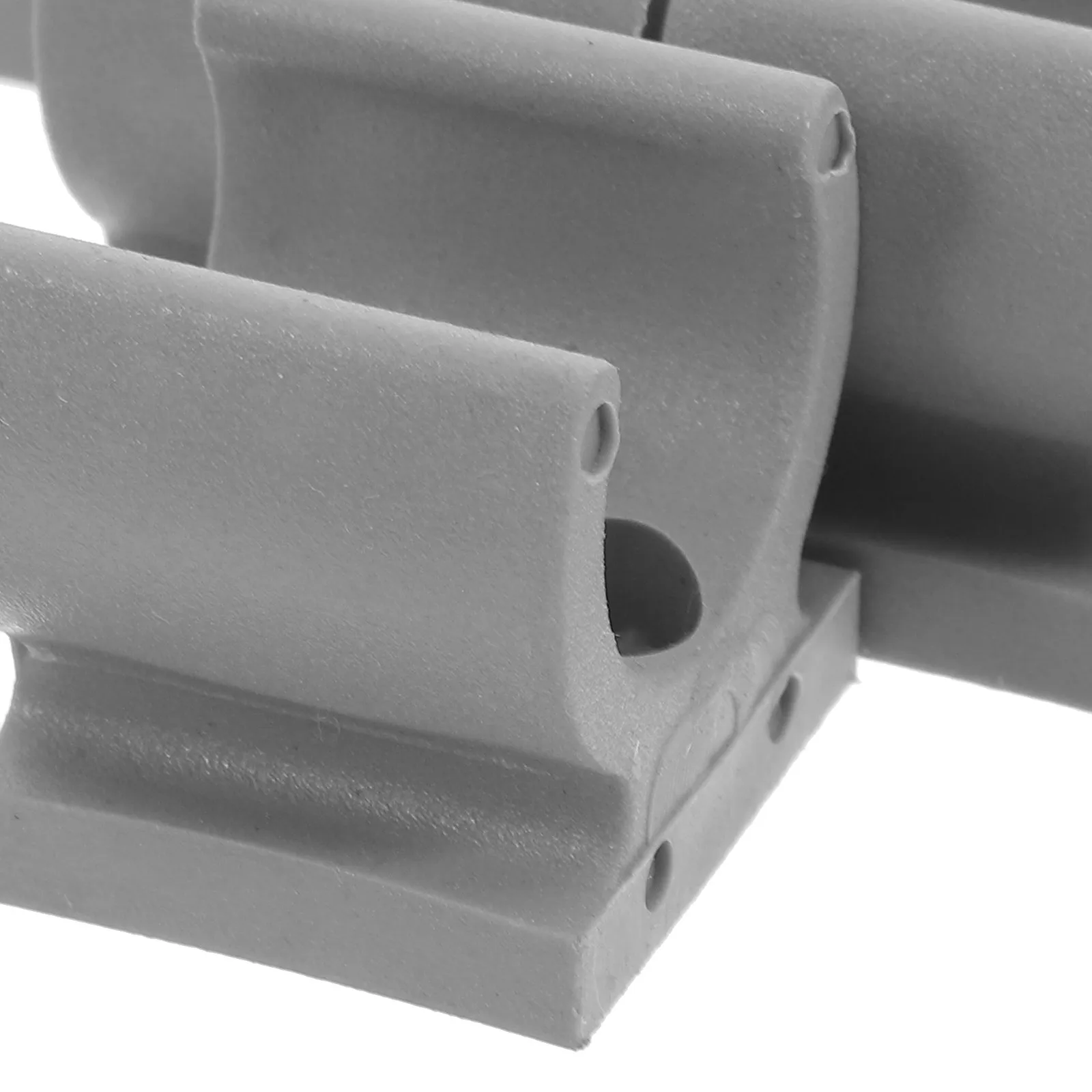 24Pcs Wheelchair Commode Chair Tube Fastener Gray Plastic U Shape Clamps Toilet Seat Mounting Bracket Stable Support Accessories