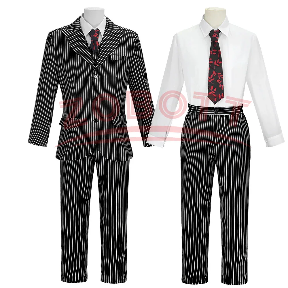 5PCS Season 2 GGomez Cosplay Anime Dads CCostume GGomez Suit Uniform Halloween Cosplay Carnival Outfit Party Accessories