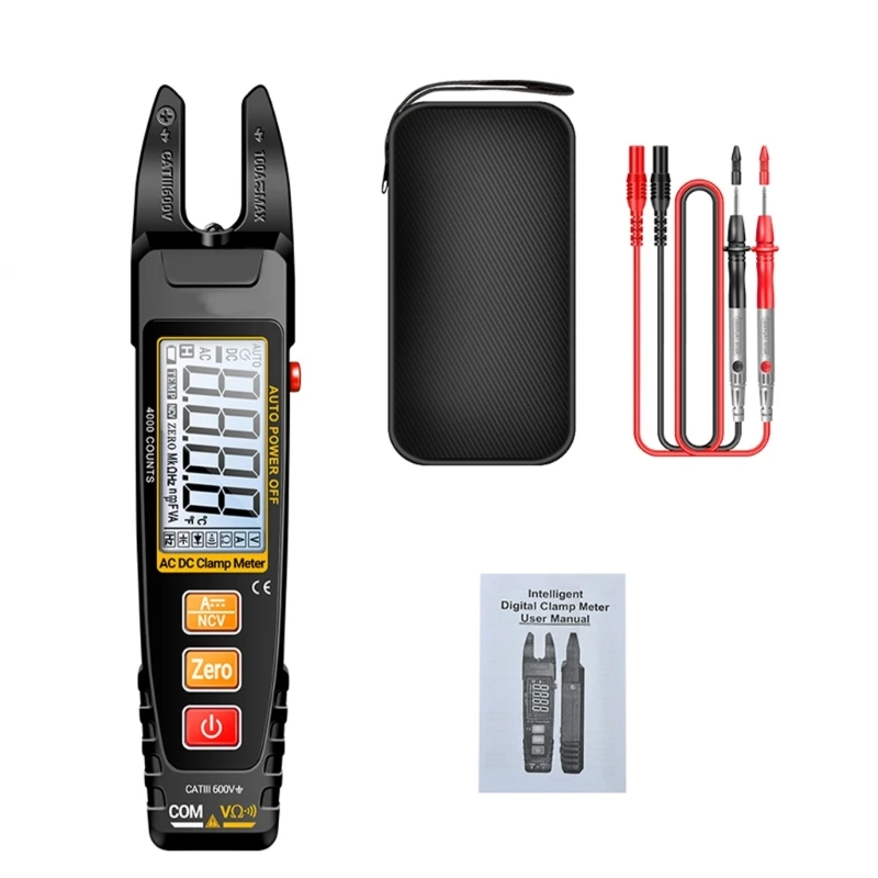 Current Resistance Measurement Intelligent Digital Clamp Meter Multifunctional Display for Electricians Home Use