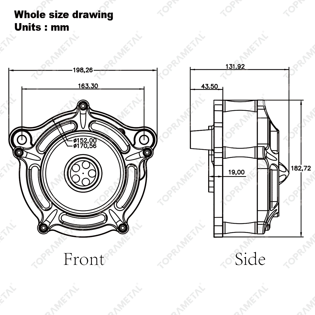 Ops Black Spike turbine Air cleaners intake filters for harley Touring M8 softail Breakout FXBRS 114 intakes 2018-2023