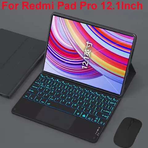 Para Xiaomi Redmi Pad Pro Funda de 12,1 pulgadas, cubierta de teclado para Redmi Pad Pro 12,1 pulgadas 2024