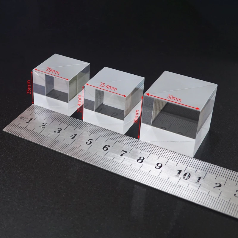 

25mm 25.4mm 30mm Splitter Prism Semi-Transparent Semi-Inverse 1:1 Splitting Ratio Photography Experiment DIY