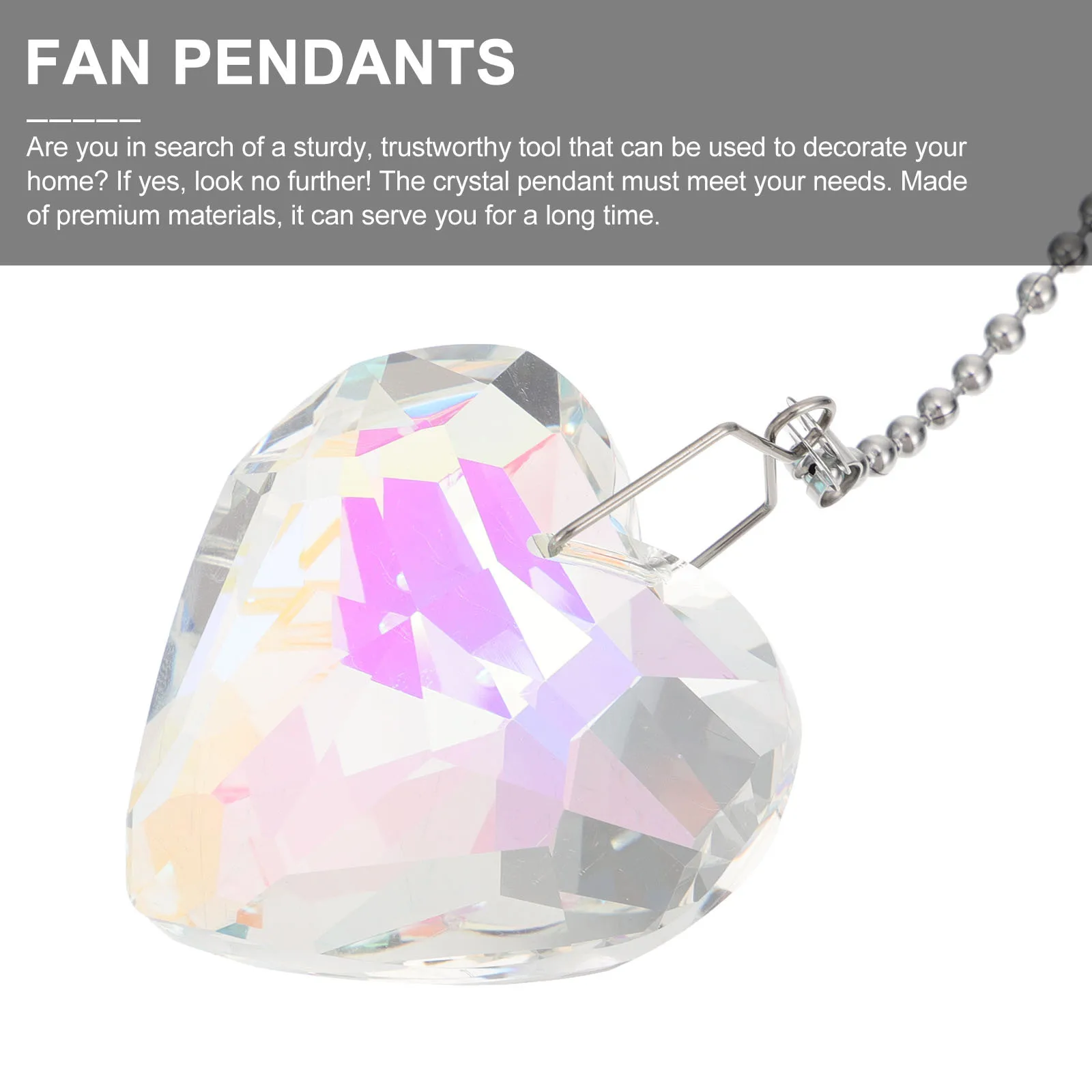 

2pcs Crystal Hanging Decoration For Home Window Door Curtain Chandelier Lamp Fan Indoor Diy Romantic Light Ornaments