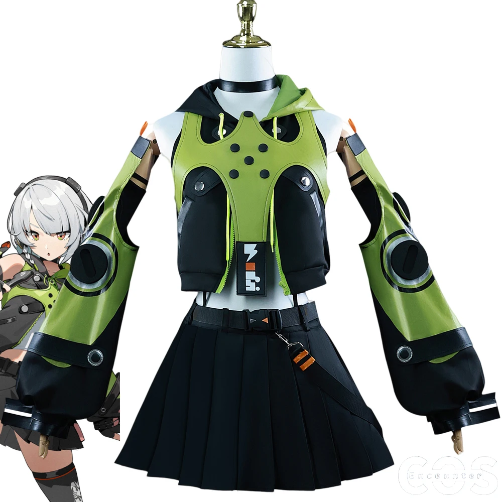 

Game Zenless Zone Zero Anby Demara Cosplay Costume Adult Women Coat Skirt Set Uniform Outfit Halloween Party Clothes