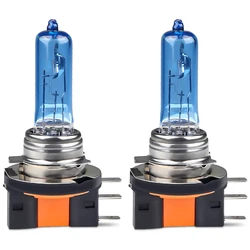 2PCS H15 15/55W Source Bulbs 12V 55W H15 Halogen Lights For Car Super Brights White 6000K Car Headlights Light Bulbs On Cars