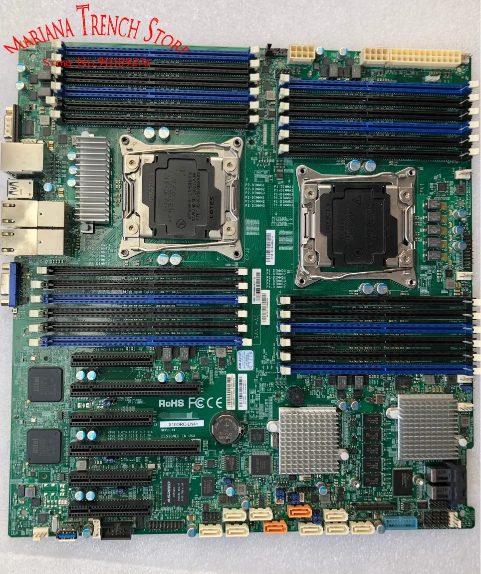 

X10DRC-LN4+ для материнской платы Supermicro LGA2011 Семейный процессор E5-2600 v4/v3 DDR4 IPMI 2,0 SAS3 (12 Гбит/с) Порты