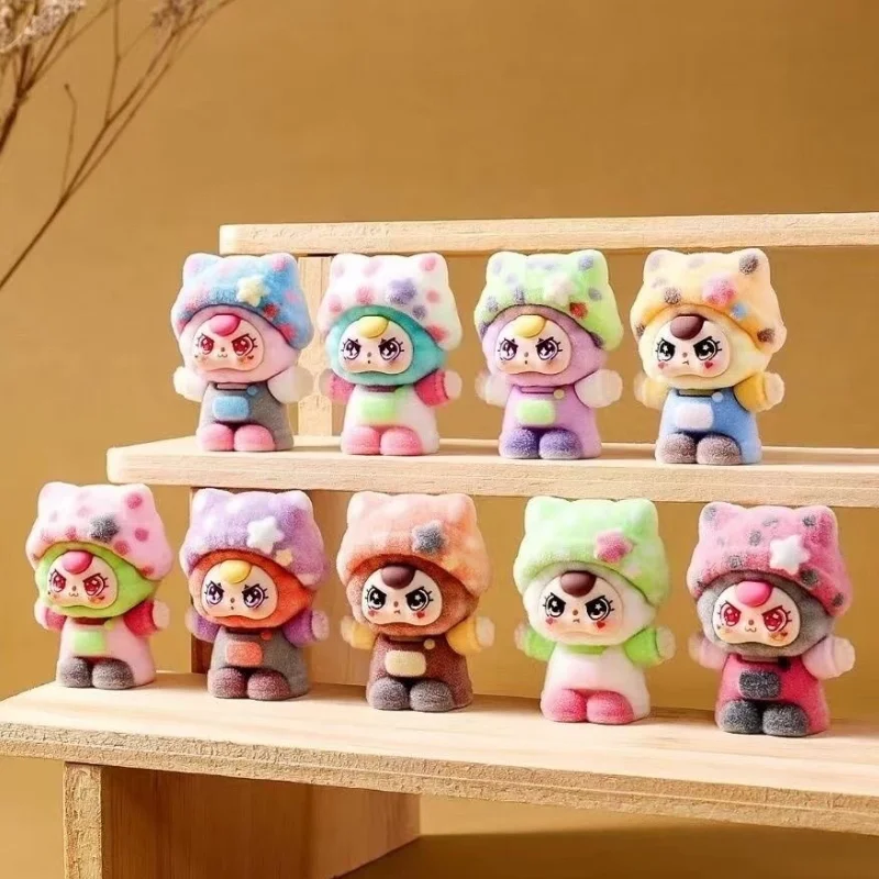 

In Stock 9pcs/Set Babythree Figure Toy Mini Cat Figurine Desktop Decoration Model Ornaments Toys Boys Girls Christmas Gifts Toys