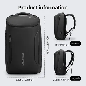 Mark-Waterproof business business for men, travel laptop backpack, USB loading, fit 17 12 Main Sales Tech Backpack - №2