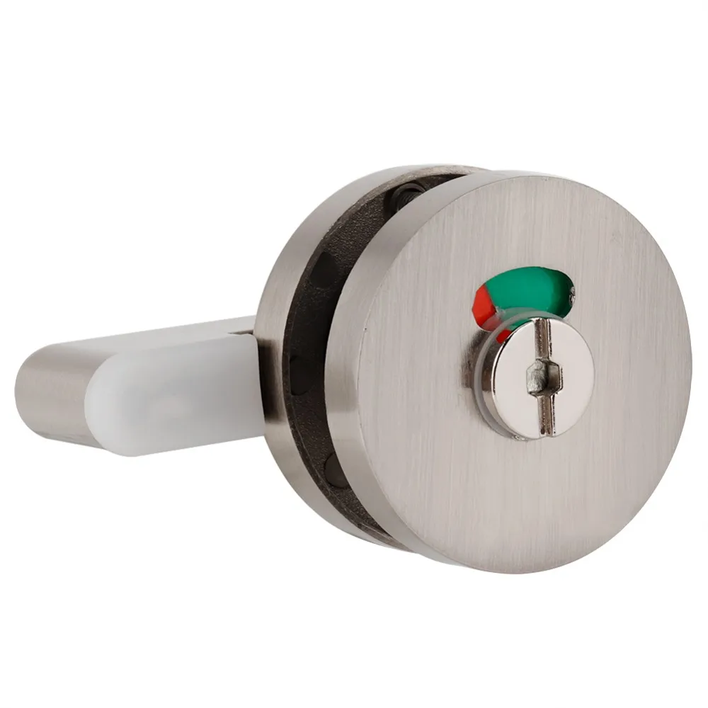 Indicating Stainless Steel Bolt Latch Keyless Screw Mount Privacy Door Lock Bathroom Door Lock Bathroom