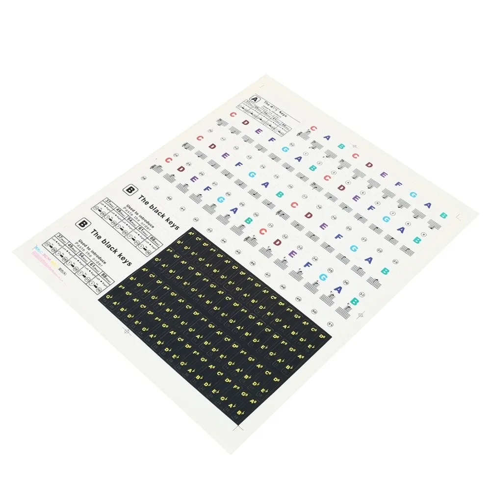 For 88-key Keyboard 88 Key Stickers for Piano Stickers 34*28cm for versatile Keyboard Instrument Stickers Piano Stickers