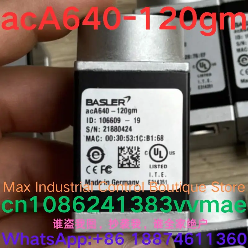 90% of new industrial cameras have been tested for functionality!  Normal operation   acA640-120gm