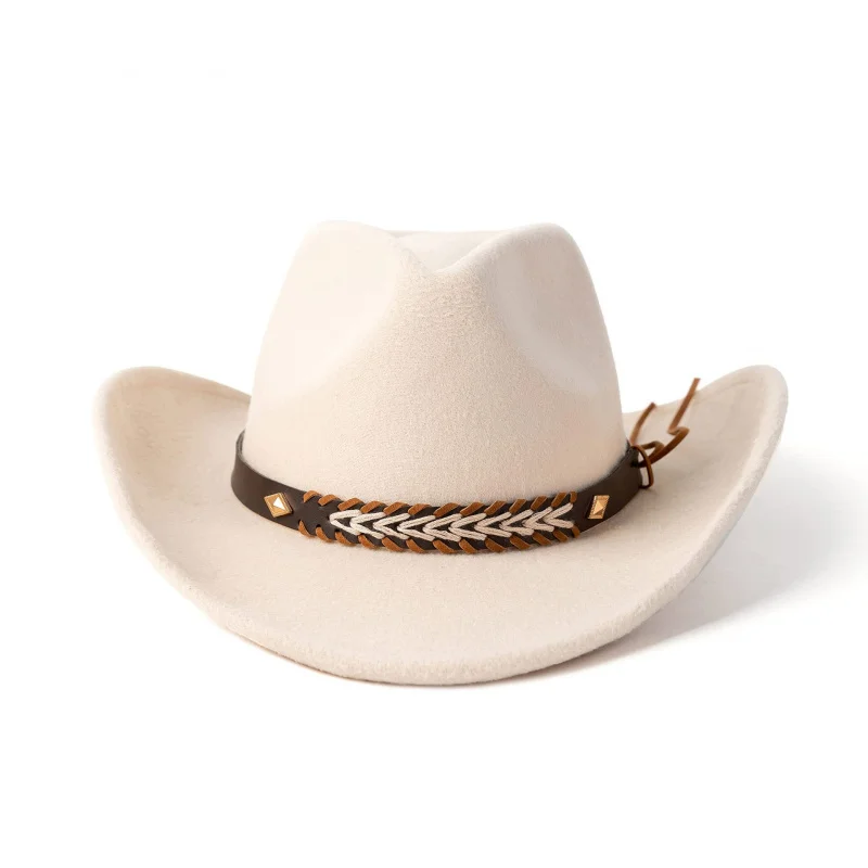 A vintage jazz hat all-in-one party street style Western cowboy hat for men and women top hat