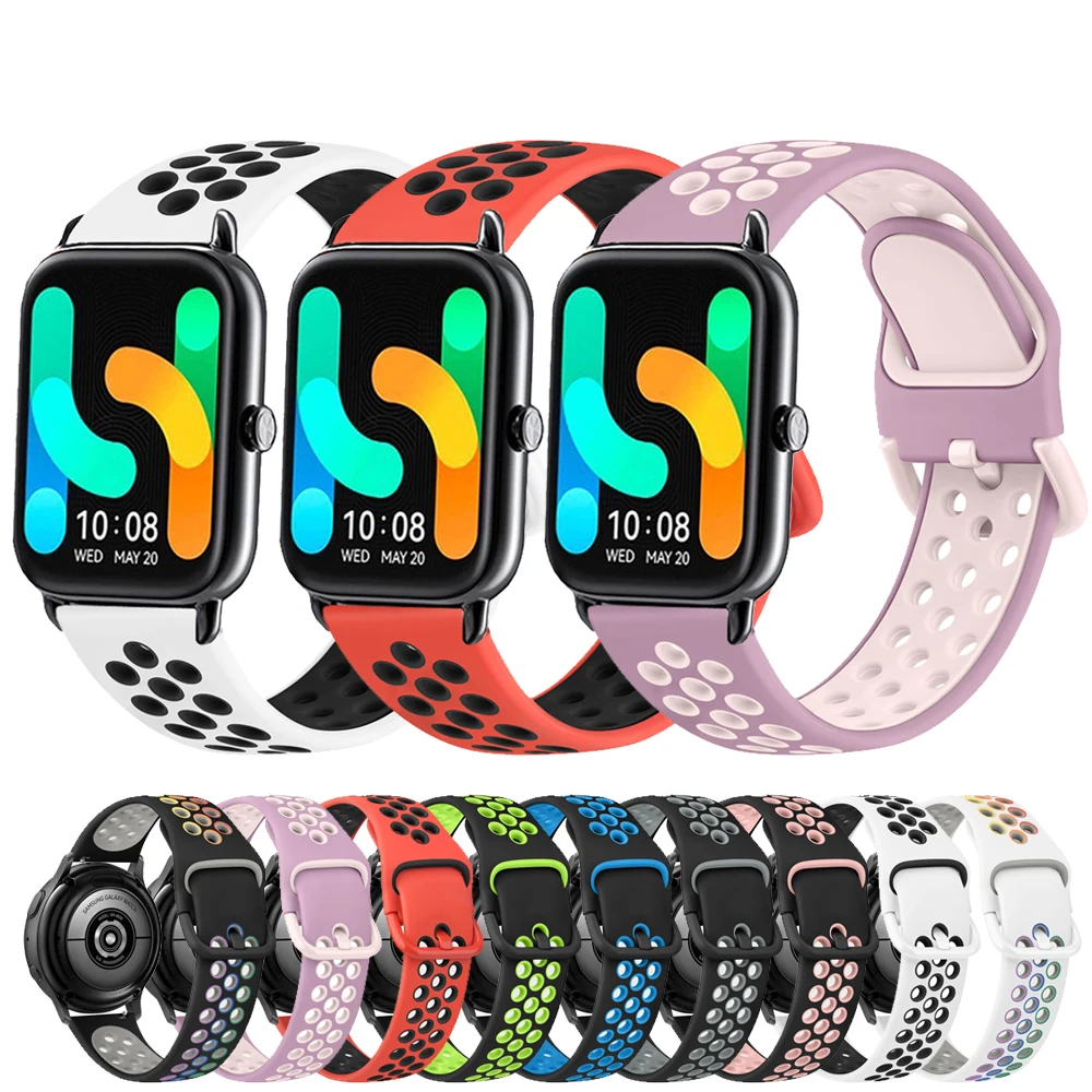 Silicone Strap For Haylou RS4 Plus/LS02/ RS4 LS12 Band Watchband For Xiaomi Mibro Lite/Mibro Color Air Strap/Realme Watch T1