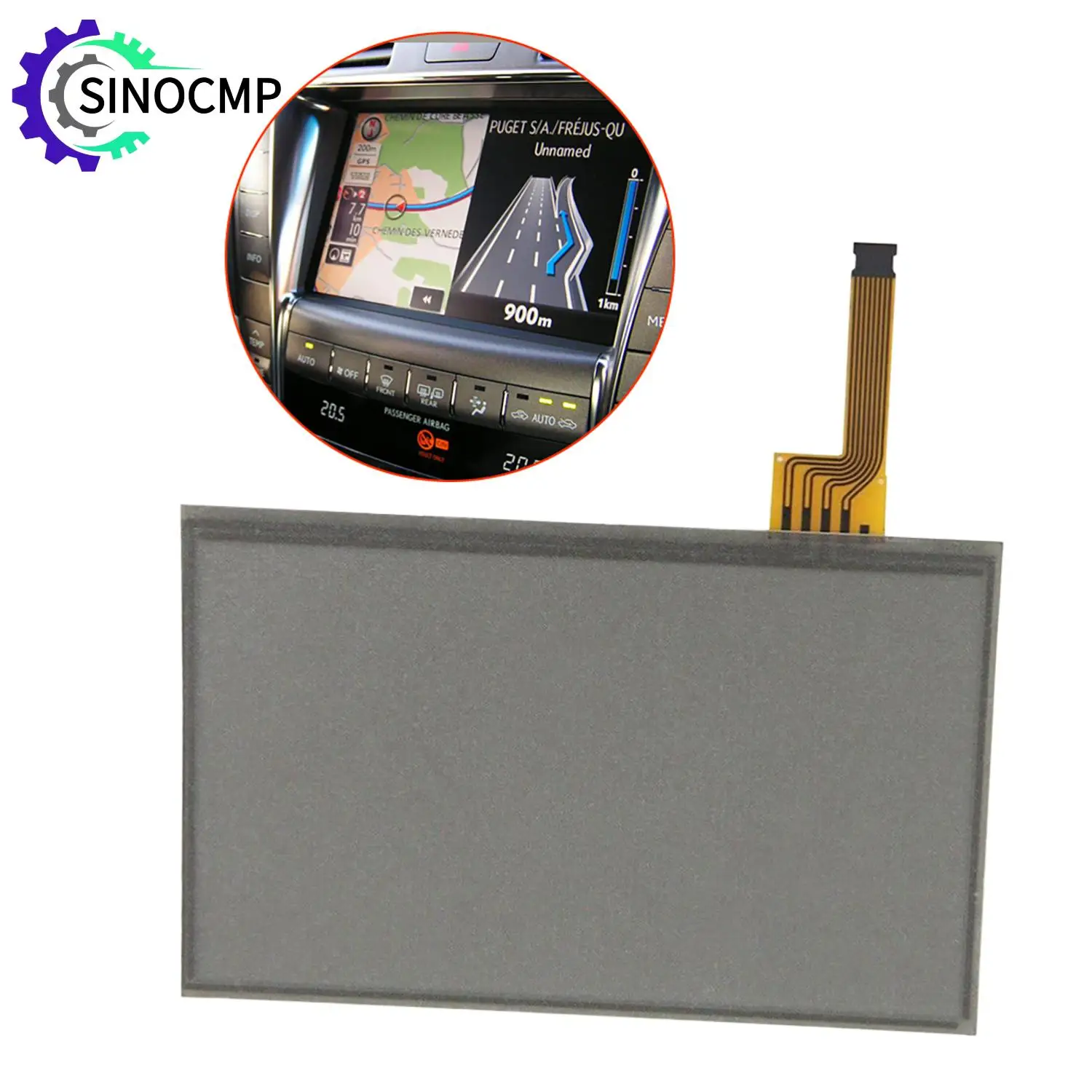 

LTA070B511F LTA070B510F 7.3" LCD Touch Screen Digitizer for Toyota Prius Lexus IS250 IS300 IS350 GS300 Hybrid Sedan Dashboard