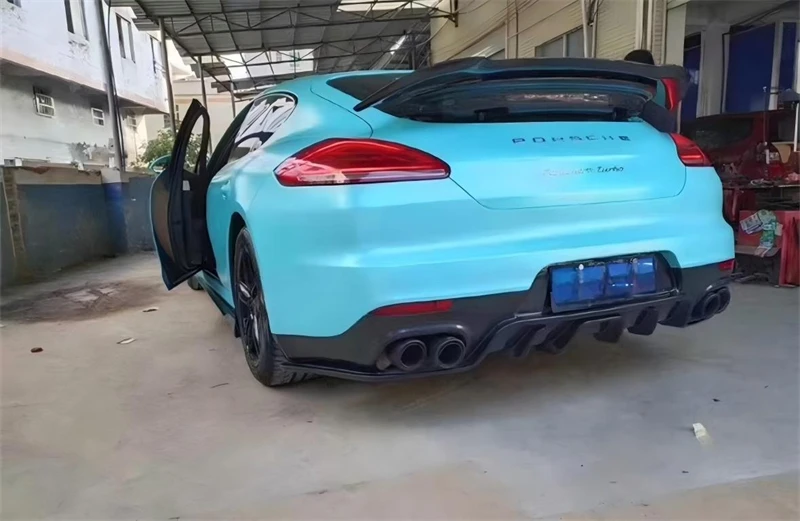 Kit Spoiler bibir belakang Bumper serat karbon untuk Porsche Panamera 970.2 ReaI