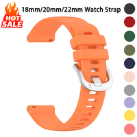 18mm 20mm 22mm Watch Strap For Garmin Venu 3/3s/2/2s Silicone Watchbands Strap For Garmin Vivoactive 3/4/4s/Forerunner 245 Bands