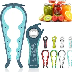 Multi Functional Four In One Can Opener Anti Slip Bottle Cap Twister Easy Twist Kitchen Bottle Opening Tool