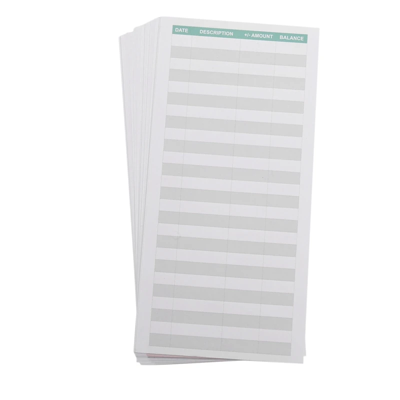 Papel Fit Orçamento Envelopes, Expense Tracker folhas, Banknote Envelope para pessoal, 60 pcs