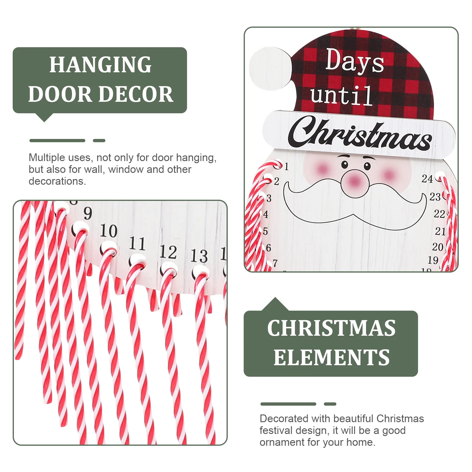 

Countdown Calendar Siding Advent Decorations Holiday Xmas Christmas Party Ornaments for Tree Popularity