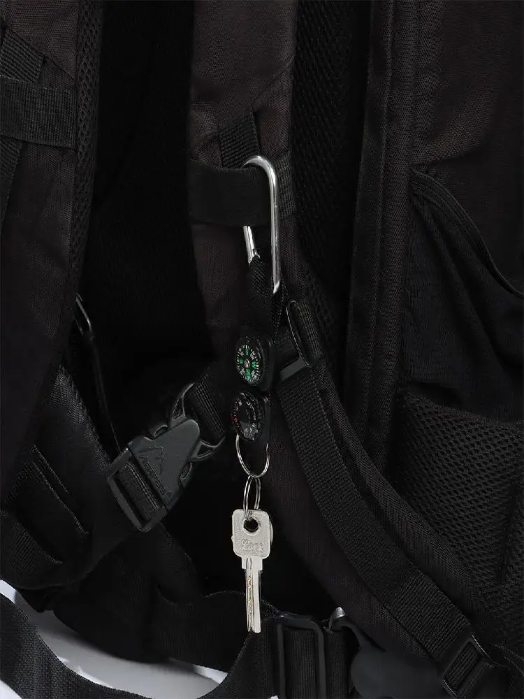 3 en 1 survie randonnée en plein air W porte-clés boussole thermomètre mousqueton Mini mousqueton cintre porte-clés