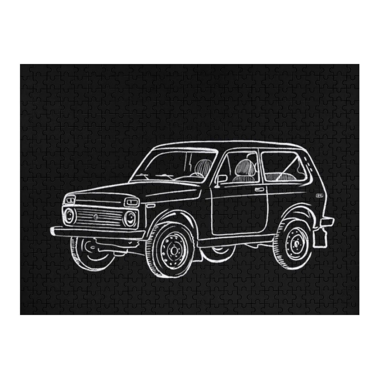 

Lada Niva Jigsaw Puzzle Wooden Compositions For Children Wooden Decor Paintings Puzzle