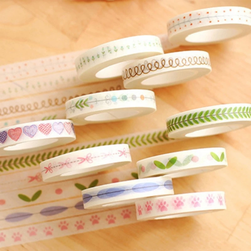 10 Rolls Split Line Thiết kế độ bền Polyester cho máy tính xách tay Vật tư trang trí 896C