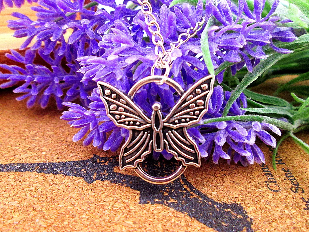 3 pcs/lot  butterfly  26x25mm Antique silver  Pendant Necklace Jewelry Best Friendship Gifts