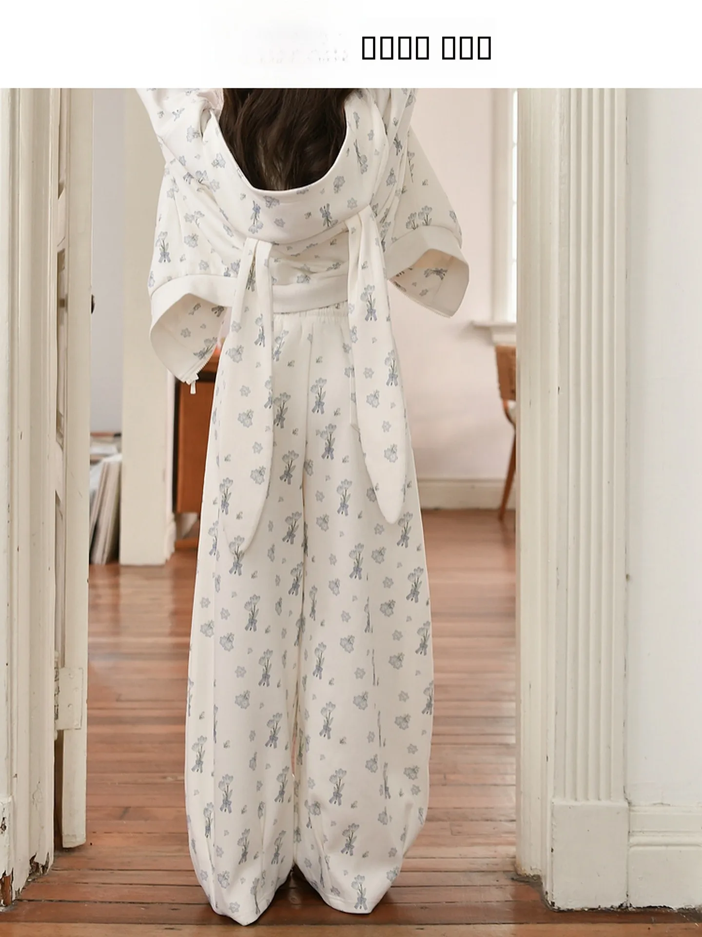 

Женские повседневные брюки с высокой талией и цветочным принтом, свободные, широкие, длинные, из смесового хлопка, новинка весны 2026 года, универсальные