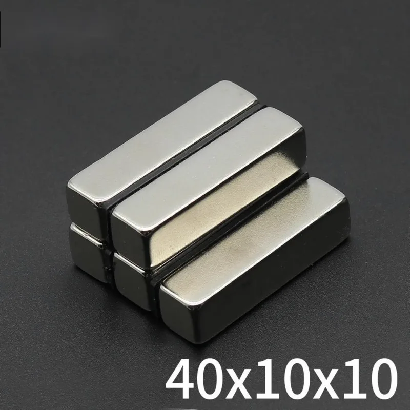 1/3/6Pcs Block Magnet 40x10x10mm N35 Imanes De Neodimi Permanent NdFeB Super Strong Powerful Neodymium Magnets Magnetic Stripe