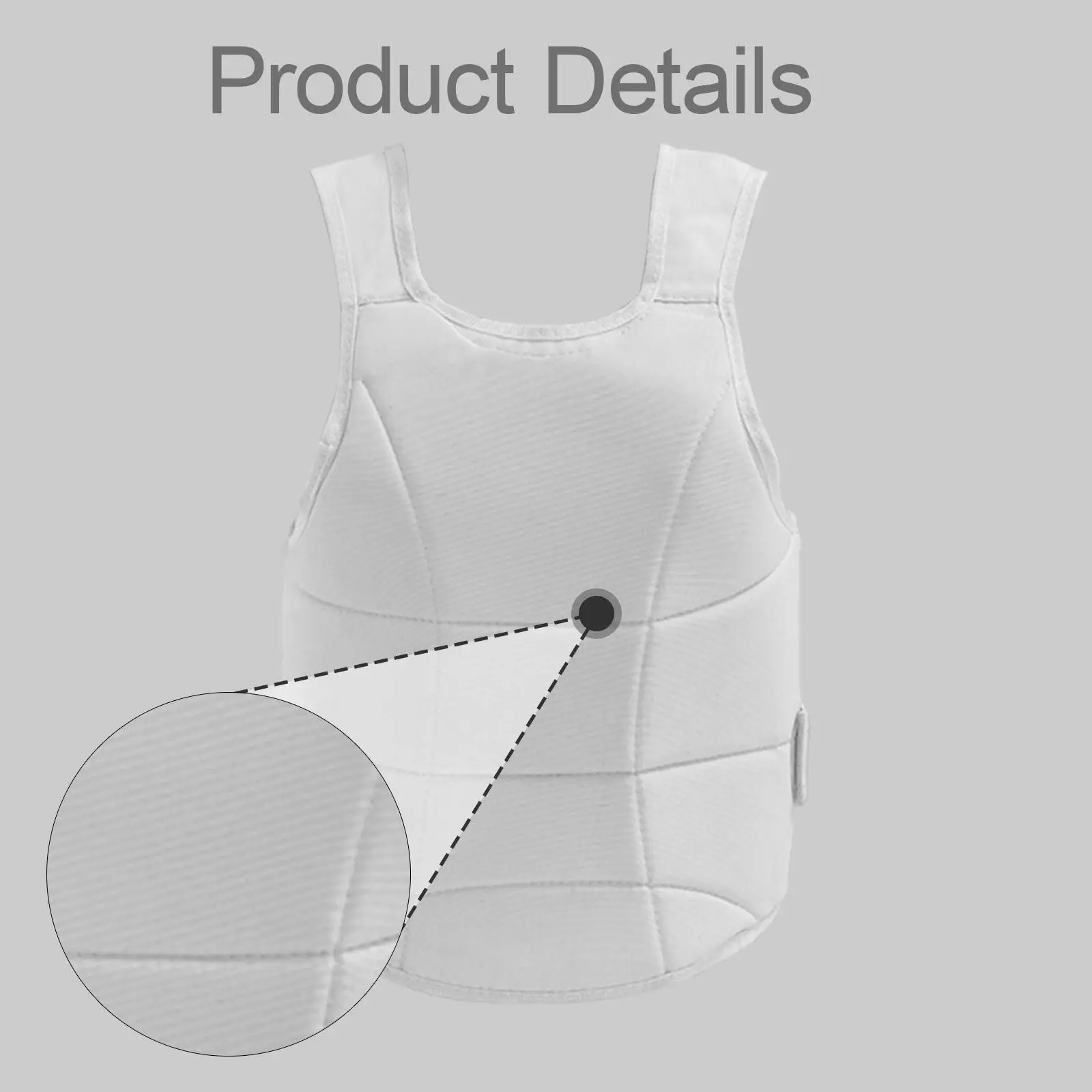 Chest Protector Karate Sanda Protective Vest PU Leather EVA Padding Belly Shield for Kickboxing Fencing Taekwondo Martial Arts