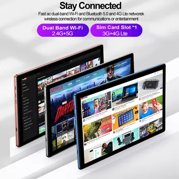 BDF Nový 10,1palcový osmijádrový Android 12 tablet 4G síť Dual SIM 8GB RAM 256GB ROM WiFi Google Play AI zrychlující tablet PC 6 nejlepší prodej tablet BDF - №3