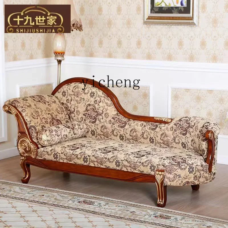 

W27-Solid wood European chaise longue sofa sofa bedroom beauty couch