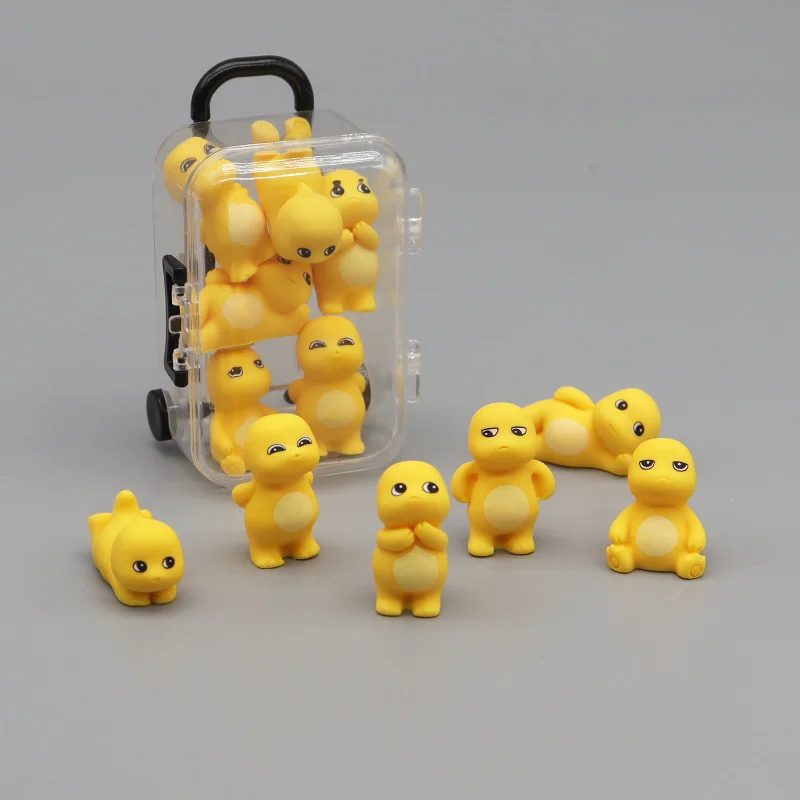 Mini Cartoon Little Milk Dragon Glow Toy Doll Ornaments Desktop Car To Send Children's Toys Complete Sets Of Cute Ornaments