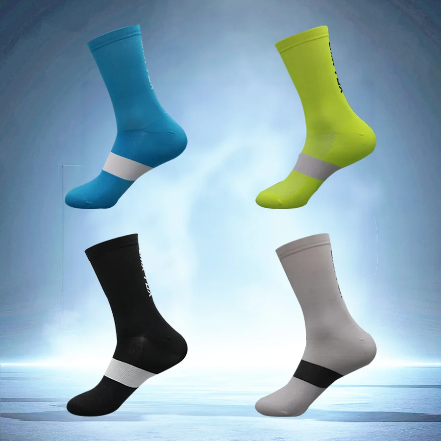 

Men's and Women's Mid Calf Cycling Socks Quick Dry Sports Socks for Running Basketball Athletic Performance Basketball Socks