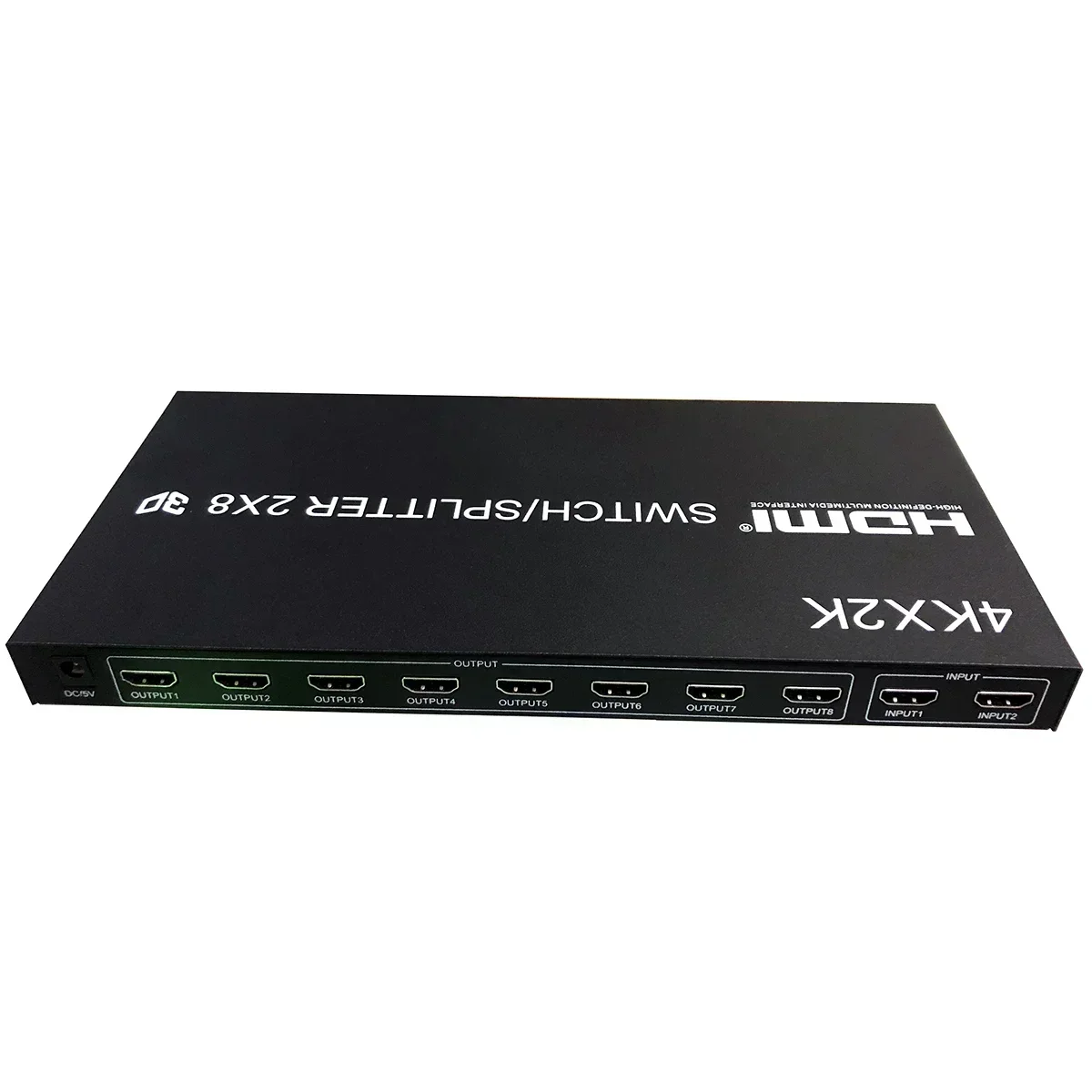 4K 3D HDMI Switch Box Selector 2x8 2 in 8 Out HDMI Splitter 1 To 8 Monitor Screen Display for PS4 DVD Laptop PC To TV Projector