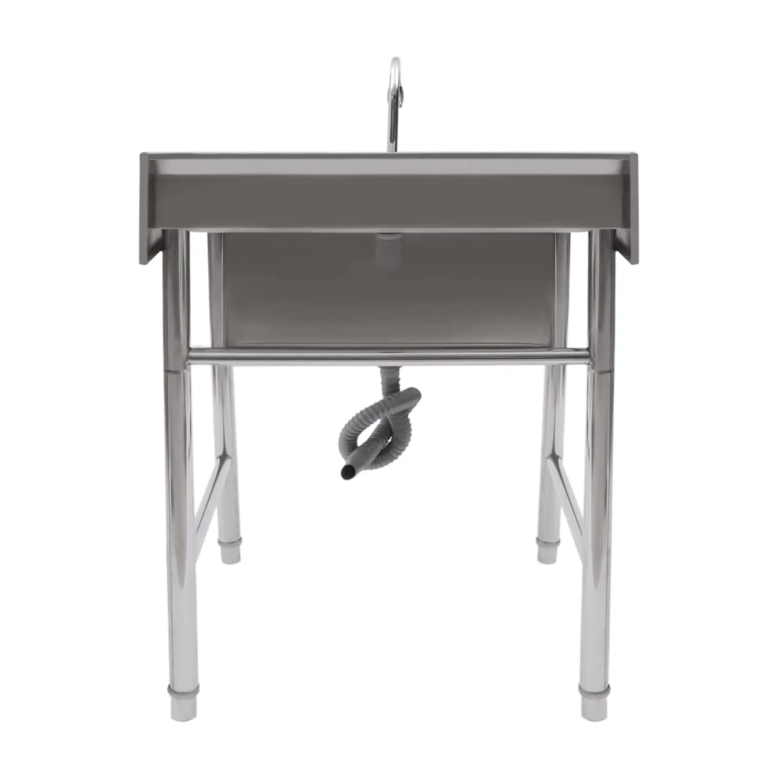 حوض المطبخ التجاري قائم بذاته من الفولاذ المقاوم للصدأ، وعاء واحد مع صنبور، حوض غسيل يدوي لمطعم Ba