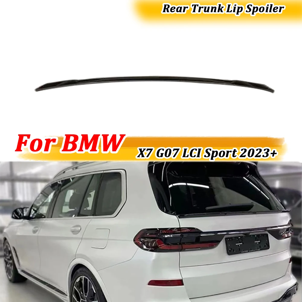 

ABS Carbon Look Rear Lip Spoiler for BMW X7 G07 LCI Sport 2023+ Rear Boot Spoiler Wings Extension Car Accessories Body Kits