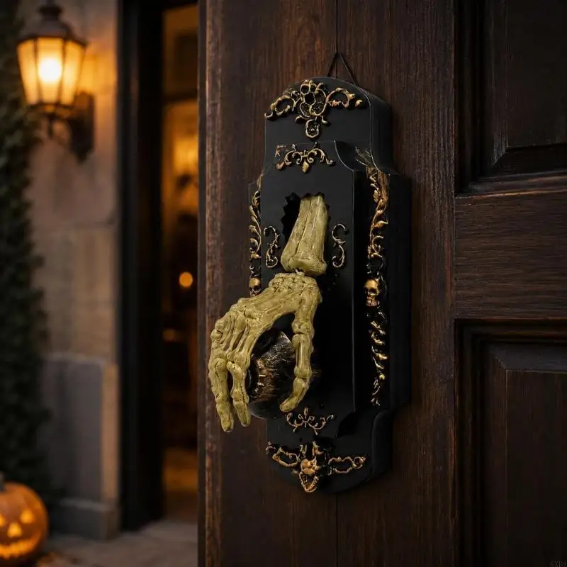 Interactive Halloween Door Decoration for Spooky Attraction Walkways 6XDA