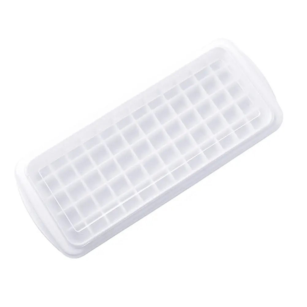 1Pcs Premium Plastic Ice Mold 60-Grid with Lid for Homemade Ice Pop Puddings Summer Drinks Freezer Storage