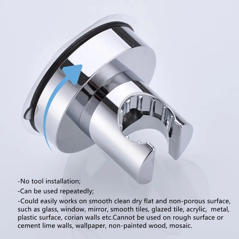 ABS Fixed Handheld Shower Holder Bracket Wall Mounted Chrome/Brushed/Black Bidet Sprayer Holder Reusable Sprayer Bracket