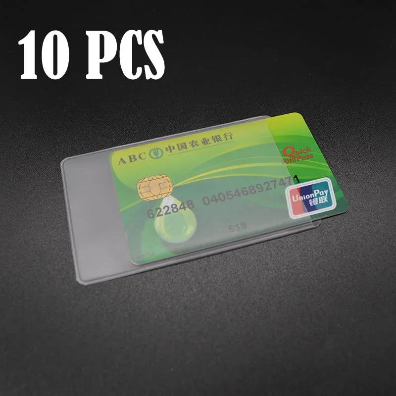 10 PC Waterproof Credit Card Protector Sleeve Card Id Holders Case To Protect Credit Cards Card Protector Cardholder