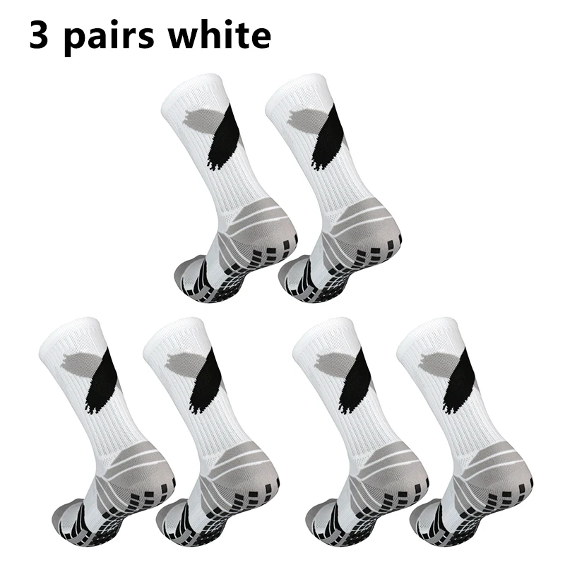 3 pairs New heel X non-slip soccer socks Men wome non-slip football basketball sports grip socks 38-45 calcetines hombre futbol