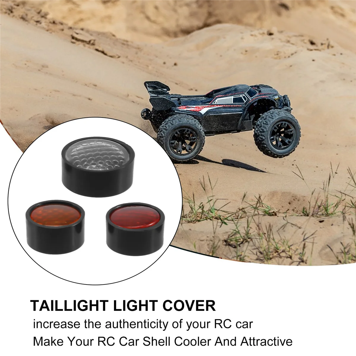 7Pcs Taillight Light Cover for 1:10 RC Crawler RC Car D90 Body Shell