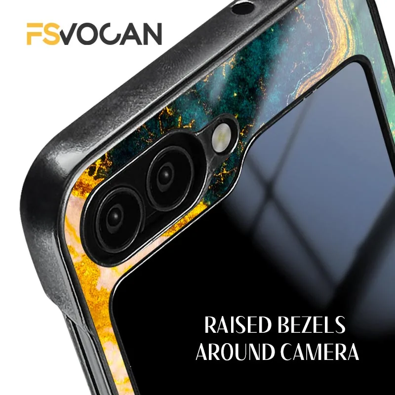 حافظات قافية رخامية بلوم غنائي لهاتف سامسونج جالاكسي Z Flip6 8 5G Flip 3 5 6 4 7 فنية جيولوجية متعددة الألوان #3