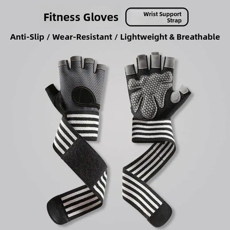 

Fitn Gloves for Men And Women Bar Training Wrist Support Anti-Slip f Finger Sports Pull-Up Prevent Wrist Injury