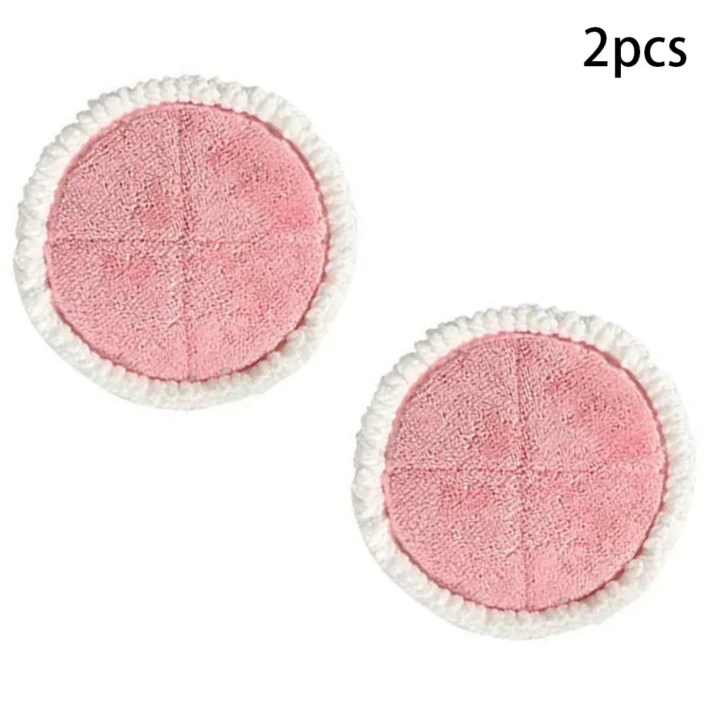 2/4/6Pcs/set Steam Mop Cloths Electric Mop Cleaning Pad For Vmai Steam Engine Mop Pads Pink Round Cleaning Mops Vacuum Cleaner