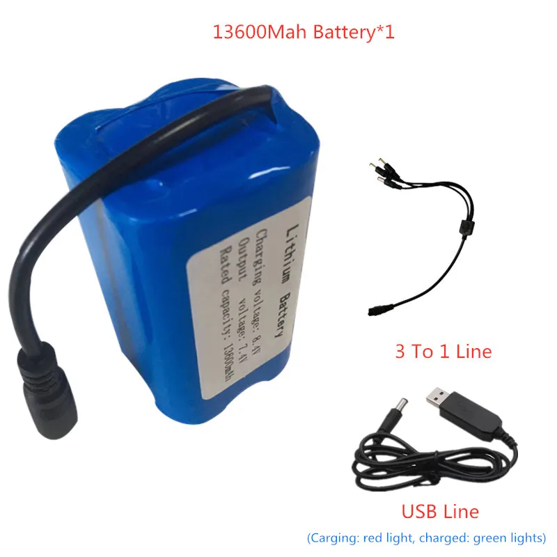 7.4V 13600Mah 6800Mah bateria do V020 V900 2011 V007 C18 V18 V18 D18B FX88 zdalne sterowanie RC przynęta na ryby części baterii łodzi